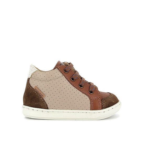 BOUBA ZIP BOX NAPPA DK CAMEL-MASTIC