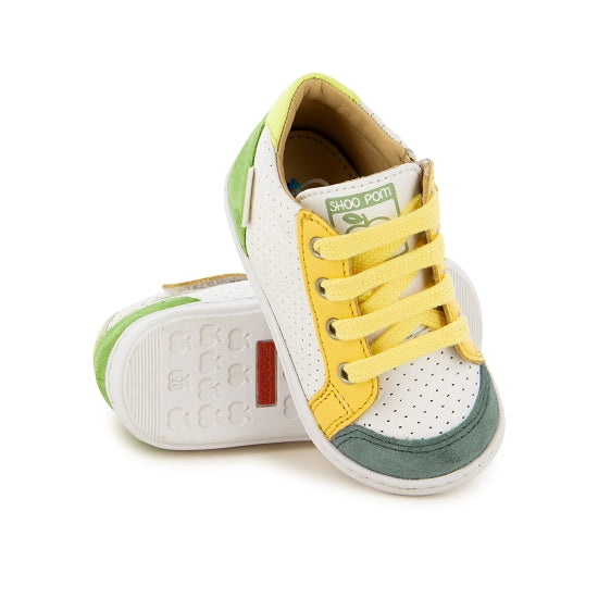 BOUBA ZIP BOX NAPPA WHITE-GREEN