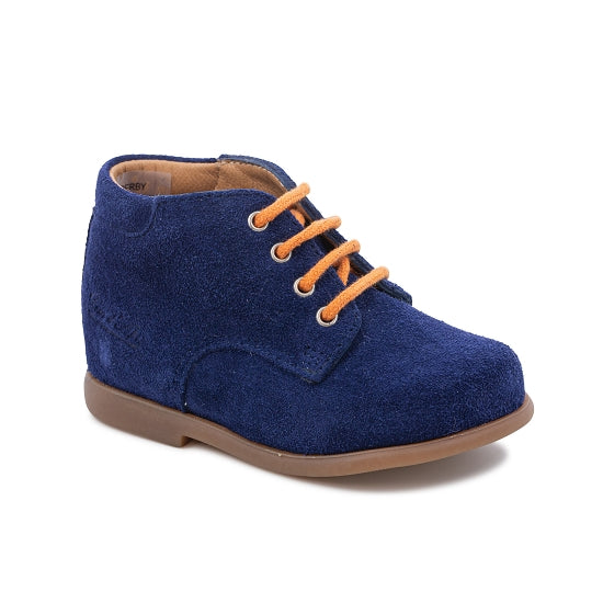 NIOUPI DERBY VELOURS BLEU FONCE