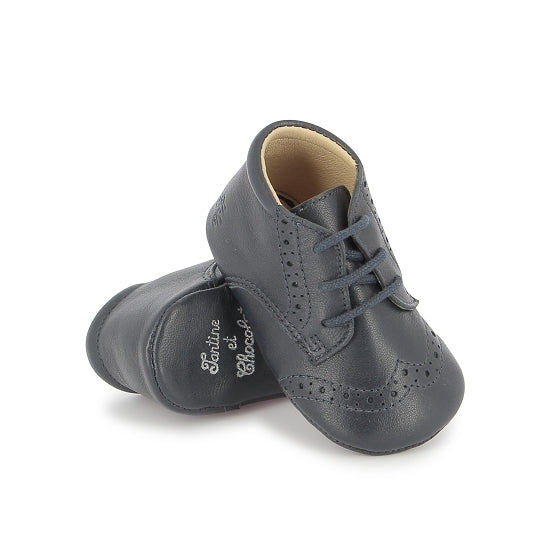 T&C 15 DERBY CUIR LISSE MARINE