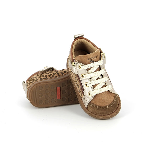 BOUBA BI ZIP LEOPARD CAMEL
