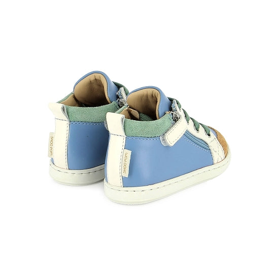 BOUBA BI ZIP NAPPA-VELOURS(JEANS-CAMEL)