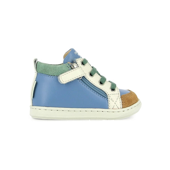 BOUBA BI ZIP NAPPA-VELOURS(JEANS-CAMEL)