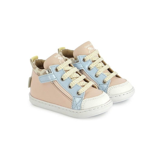 BOUBA BI ZIP NAPPA (PINK-BLUE)