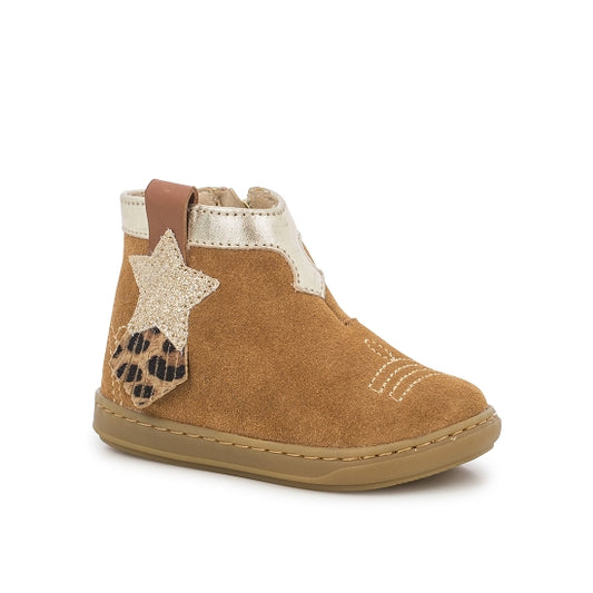 BOUBA KID VEL CAMEL/PLATINE