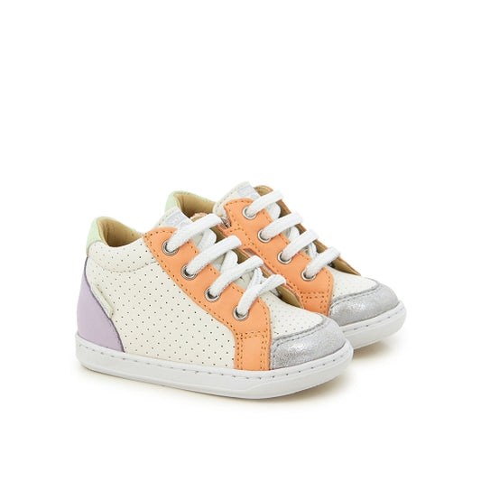 BOUBA ZIP BOX NAPPA CRAIE-PEACH-LILAC