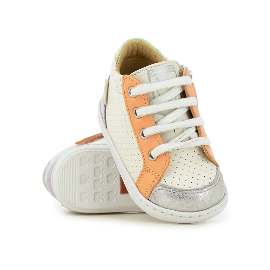 BOUBA ZIP BOX NAPPA CRAIE-PEACH-LILAC
