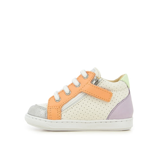 BOUBA ZIP BOX NAPPA CRAIE-PEACH-LILAC