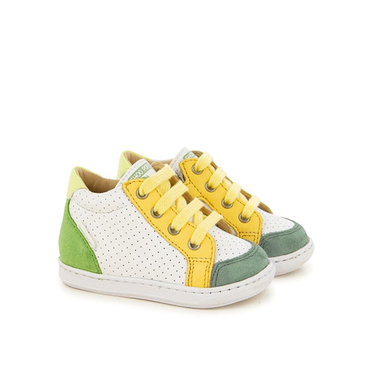 BOUBA ZIP BOX NAPPA WHITE-GREEN