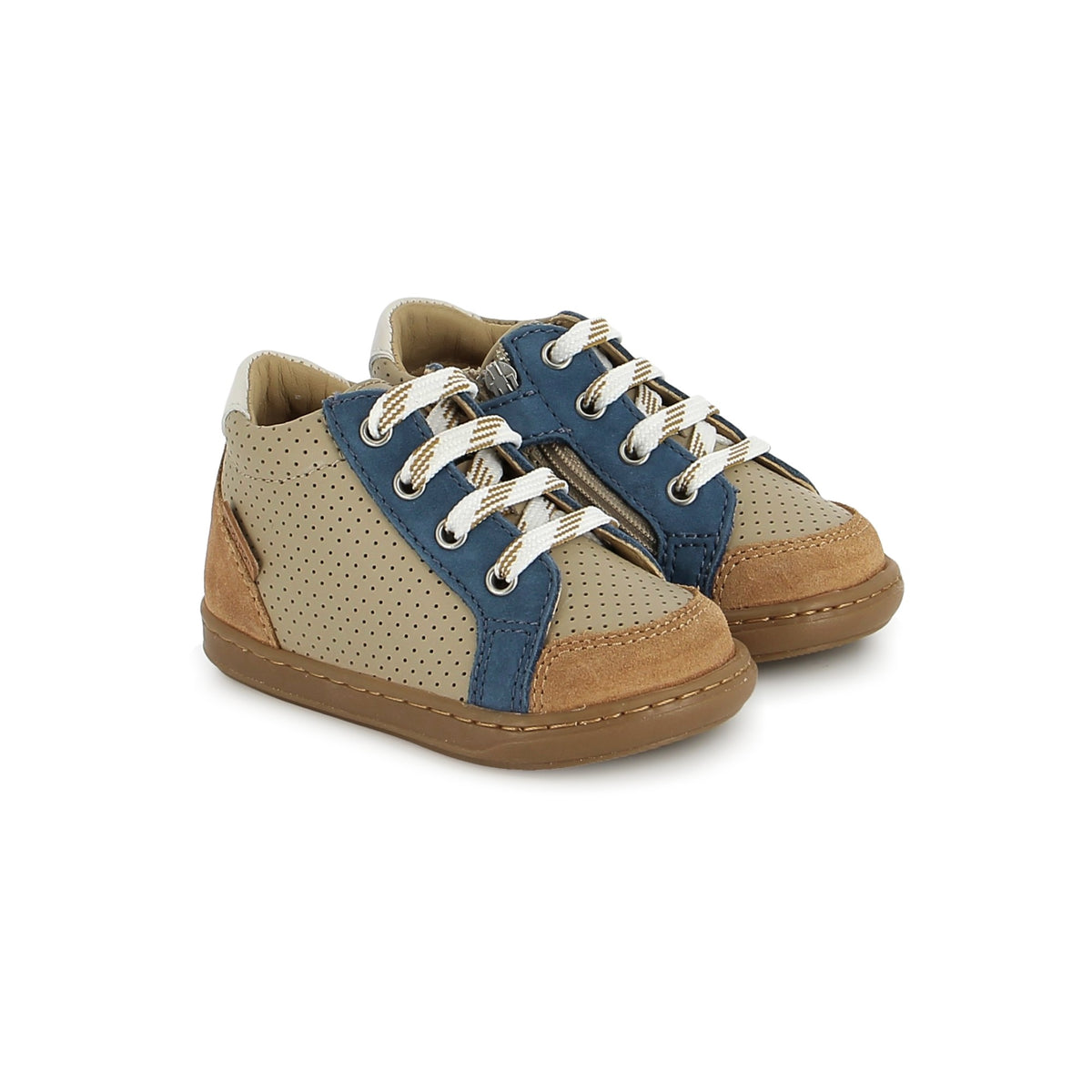 BOUBA ZIP BOX NAPPA(MASTIC-BLUE)