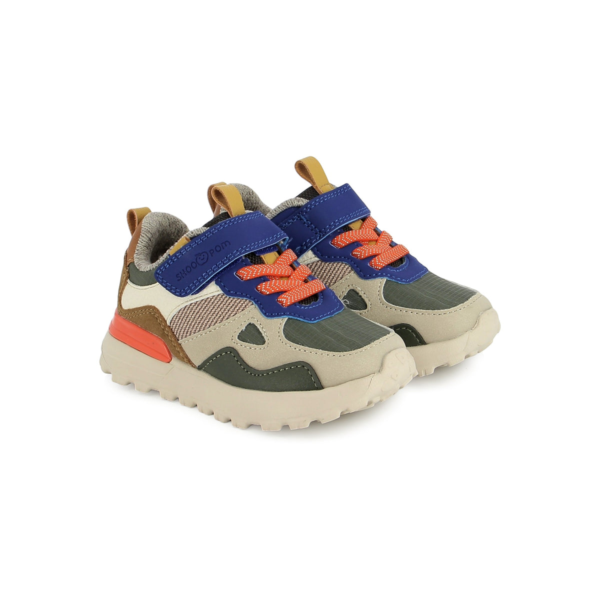 JOGGY SCRATCH PUR NAPPA(KAKI-ROYAL BLUE)