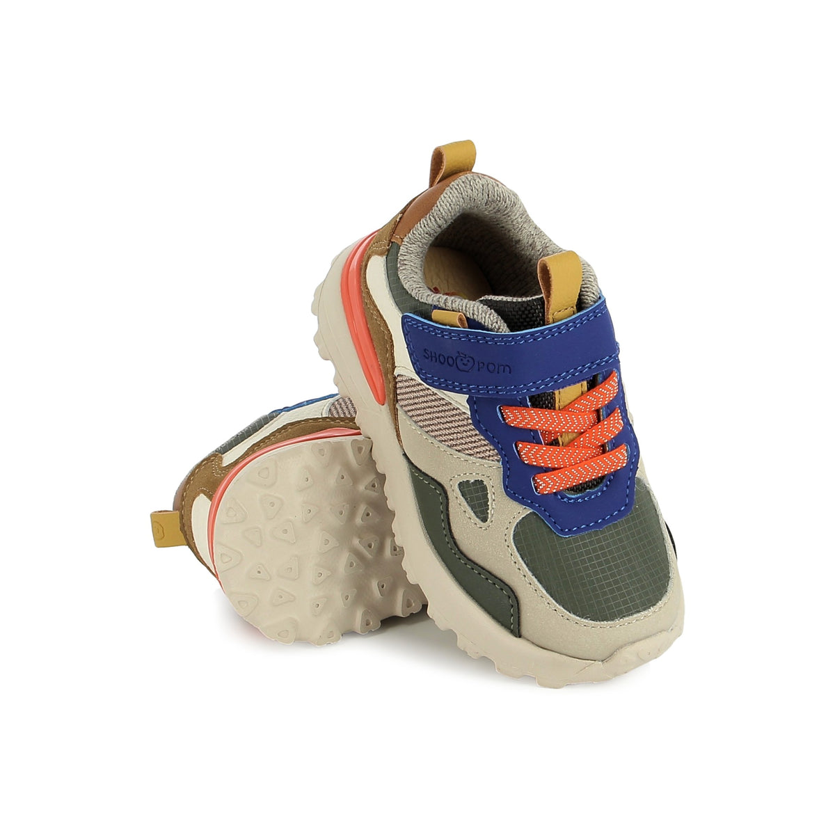 JOGGY SCRATCH PUR NAPPA(KAKI-ROYAL BLUE)