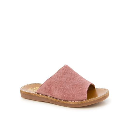 PLAGE CURV MULE VELOURS VIEUX ROSE