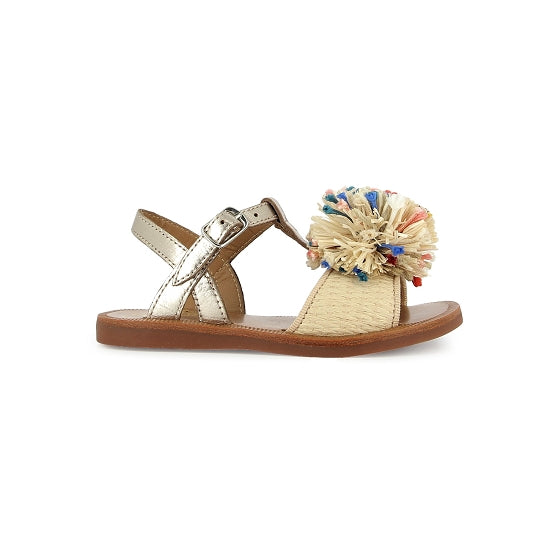 PLAGETTE POM POM ORO PALLA CREMA