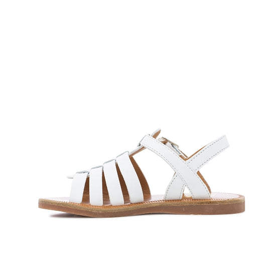 PLAGETTE STRAP NAPPA BLANC