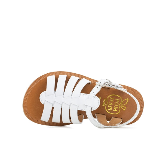 PLAGETTE STRAP NAPPA BLANC