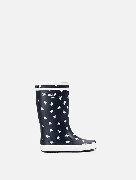 AIGLE RAINBOOTS NAVY STARS