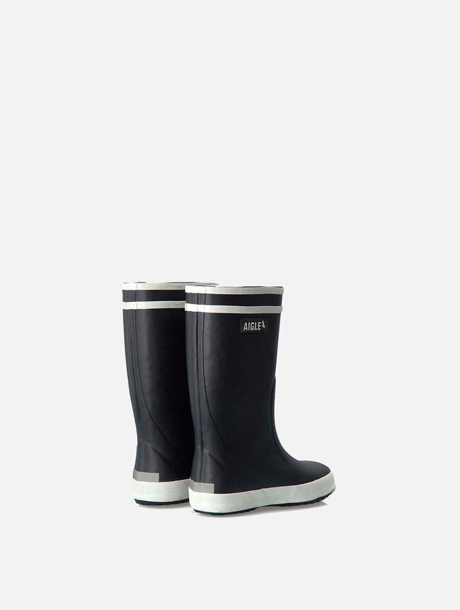 AIGLE RAINBOOTS NAVY WITH FUR